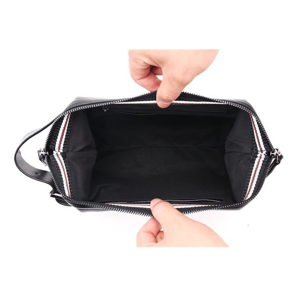 Leisure handbag men business documents handbag pu leather handbag Korean version of male handbag handbag mobile phone bag - Image 3