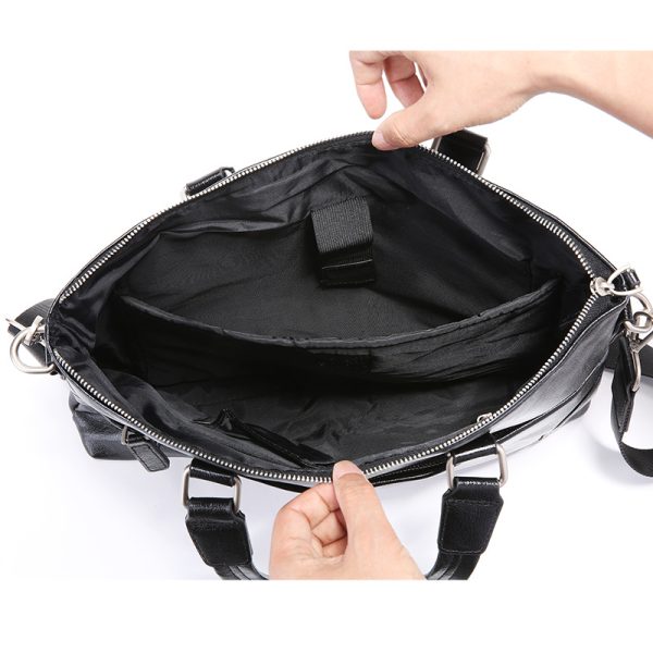 The new Korean version of the business briefcase trend men's bags casual simple shoulder diagonal cross bag shoulder handbag wholesale - Image 2